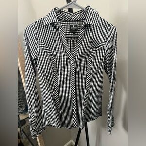 Express Black and White Gingham Women’s Shirt